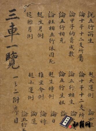 古代四柱命理学古籍.三车一览命书详论.十卷.宋.方谦之编.朝鲜金属活字刊本